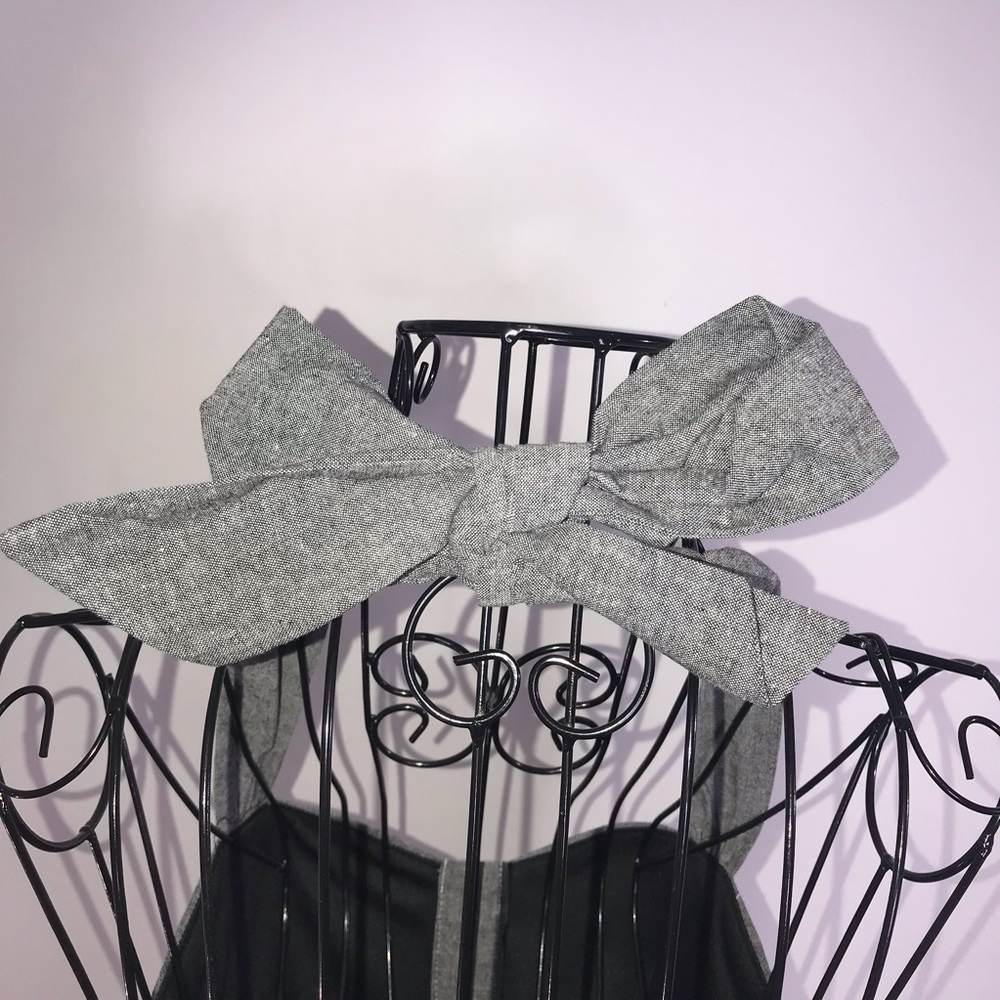 Ruby Rox Women's Junior Halter Backless Mini Fit & Flare Gray Dress Size 5 NWOT - Picture 7 of 8